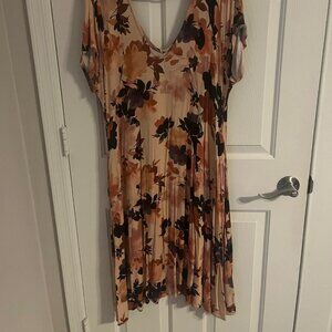 Peach summer floral super soft dress
